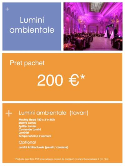 pret imchiriere lumini ambientale